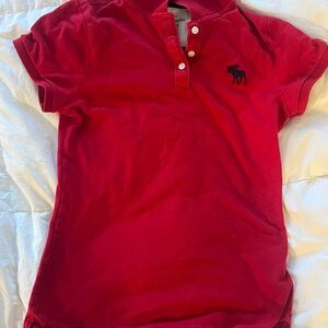 Abercrombie & Fitch Vibrant Red Kids Polo
